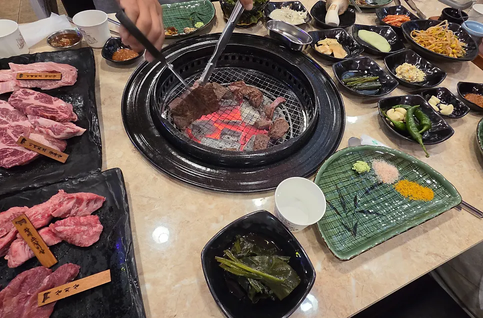 A piece of medium-grilled beef