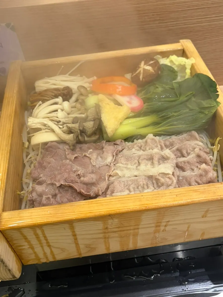 Shabu-shabu broth and ingredients