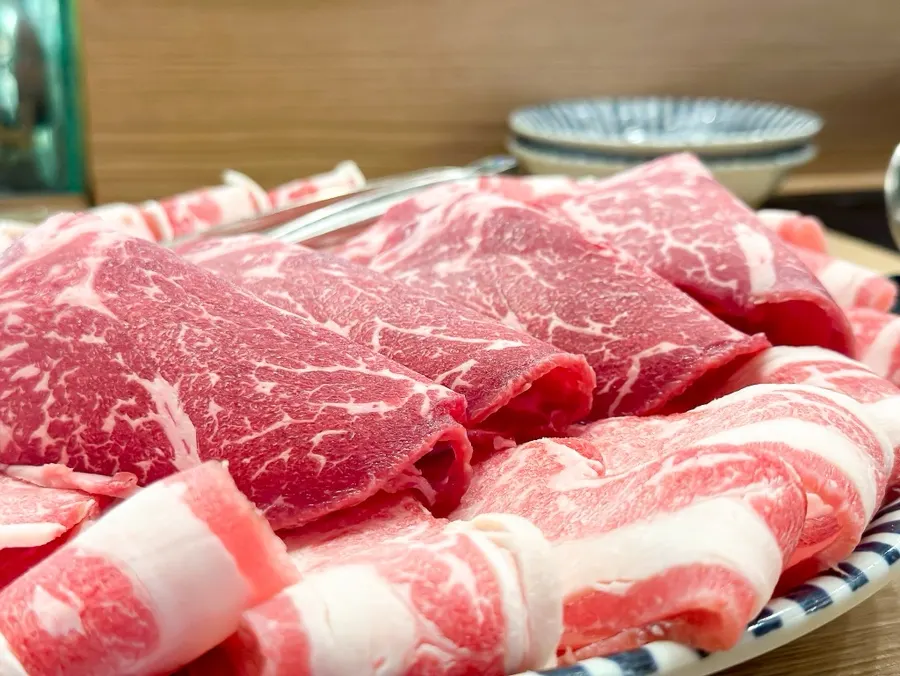 A meat selection with brisket and sirloin