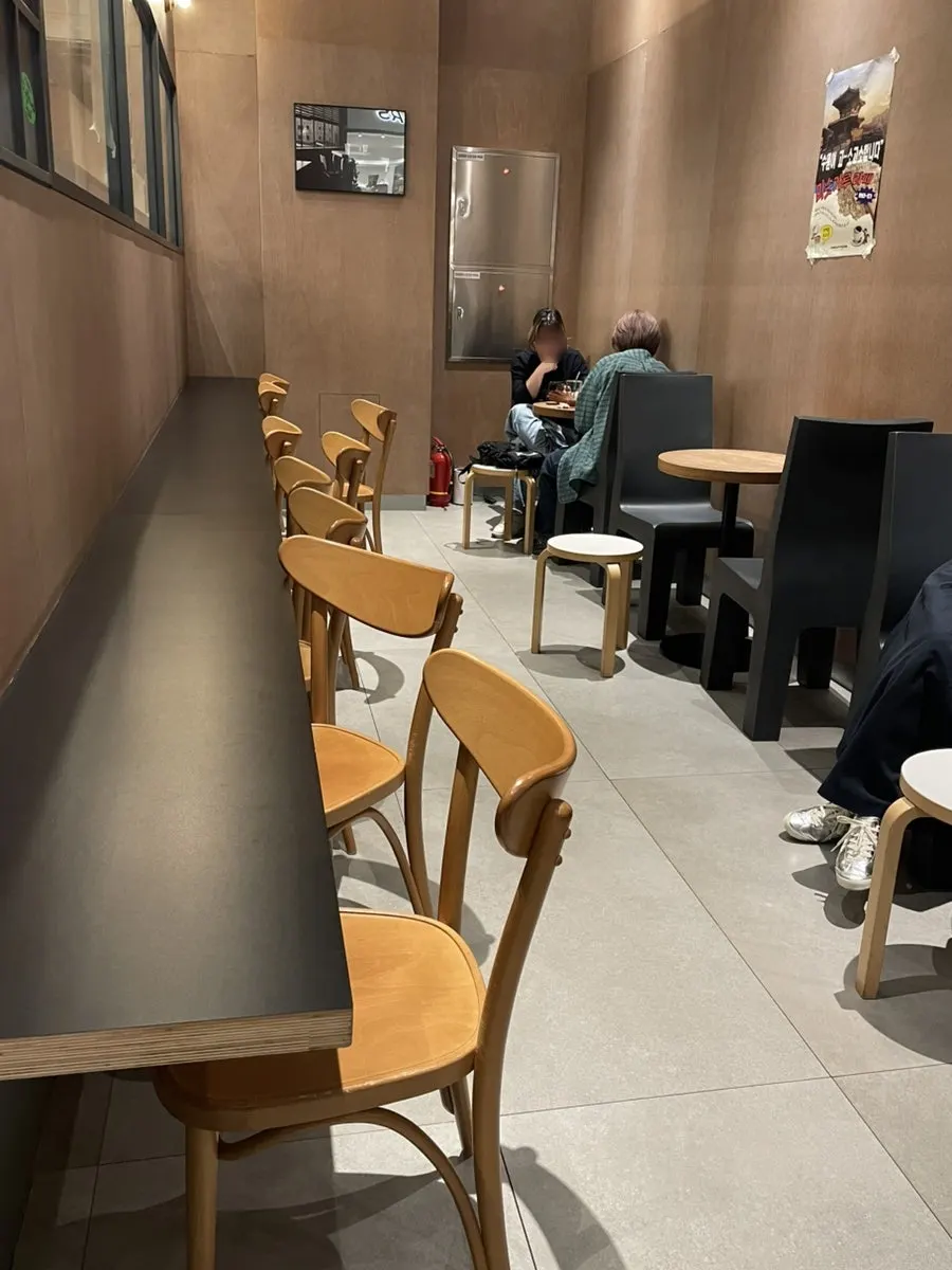 Quiet exterior view of the café on a weekday afternoon