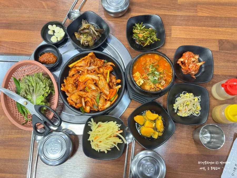 Ordered stir-fried pork and kimchi stew