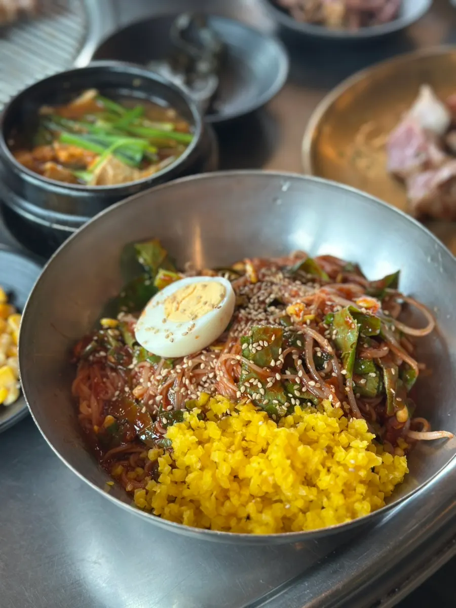 Spicy doenjang-jjigae with tofu