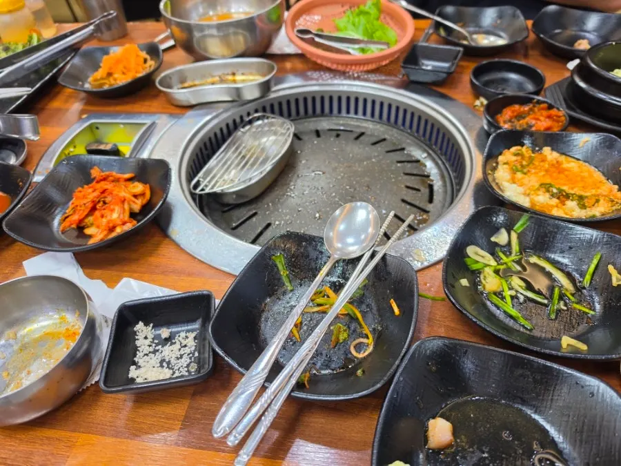오르막가든 중문본점 흑돼지 한 상 마무리