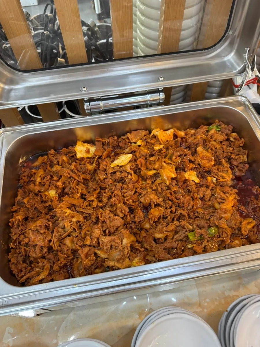 Pork bulgogi prepared at the self-serve bar
