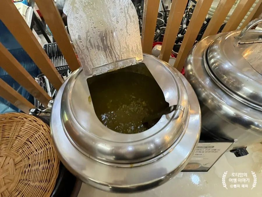 A bowl of abalone porridge eaten before the meal