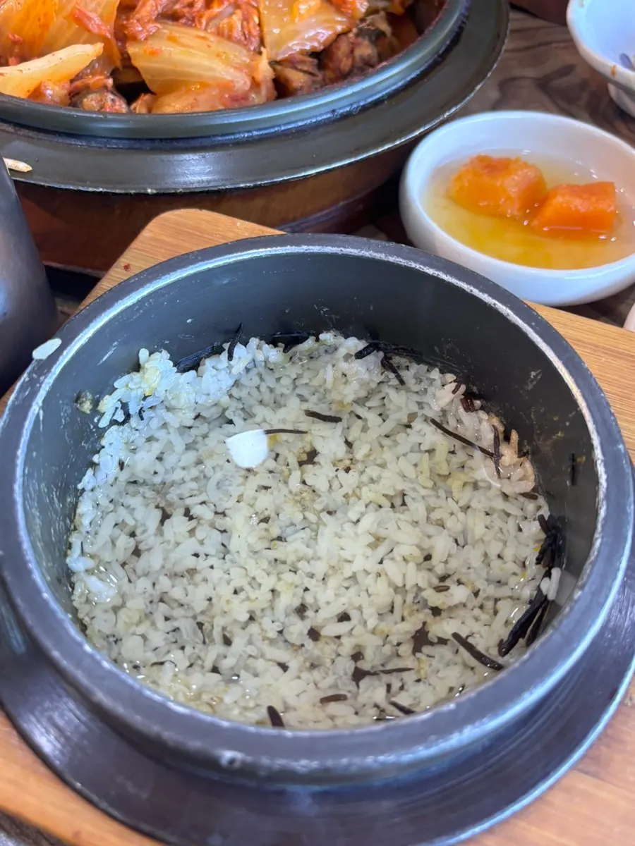 고등어쌈밥과 전복돌솥밥 한상 마무리
