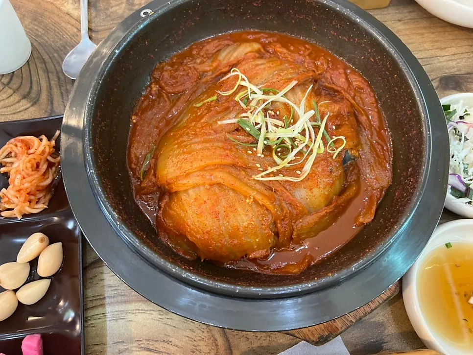 Japchae and pork bulgogi brought from the self-serve bar