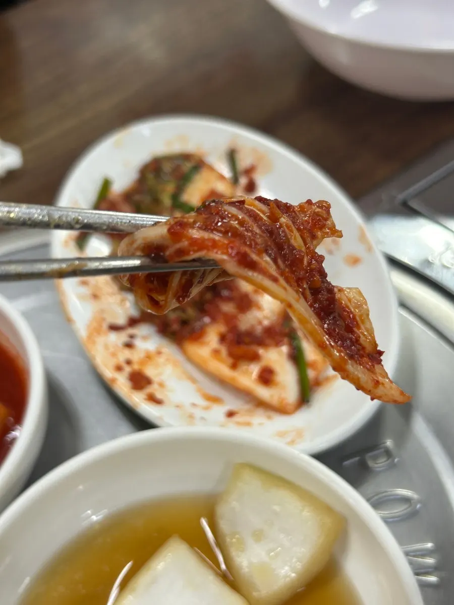 꽉 차게 나온 밥공기와 뼈해장국