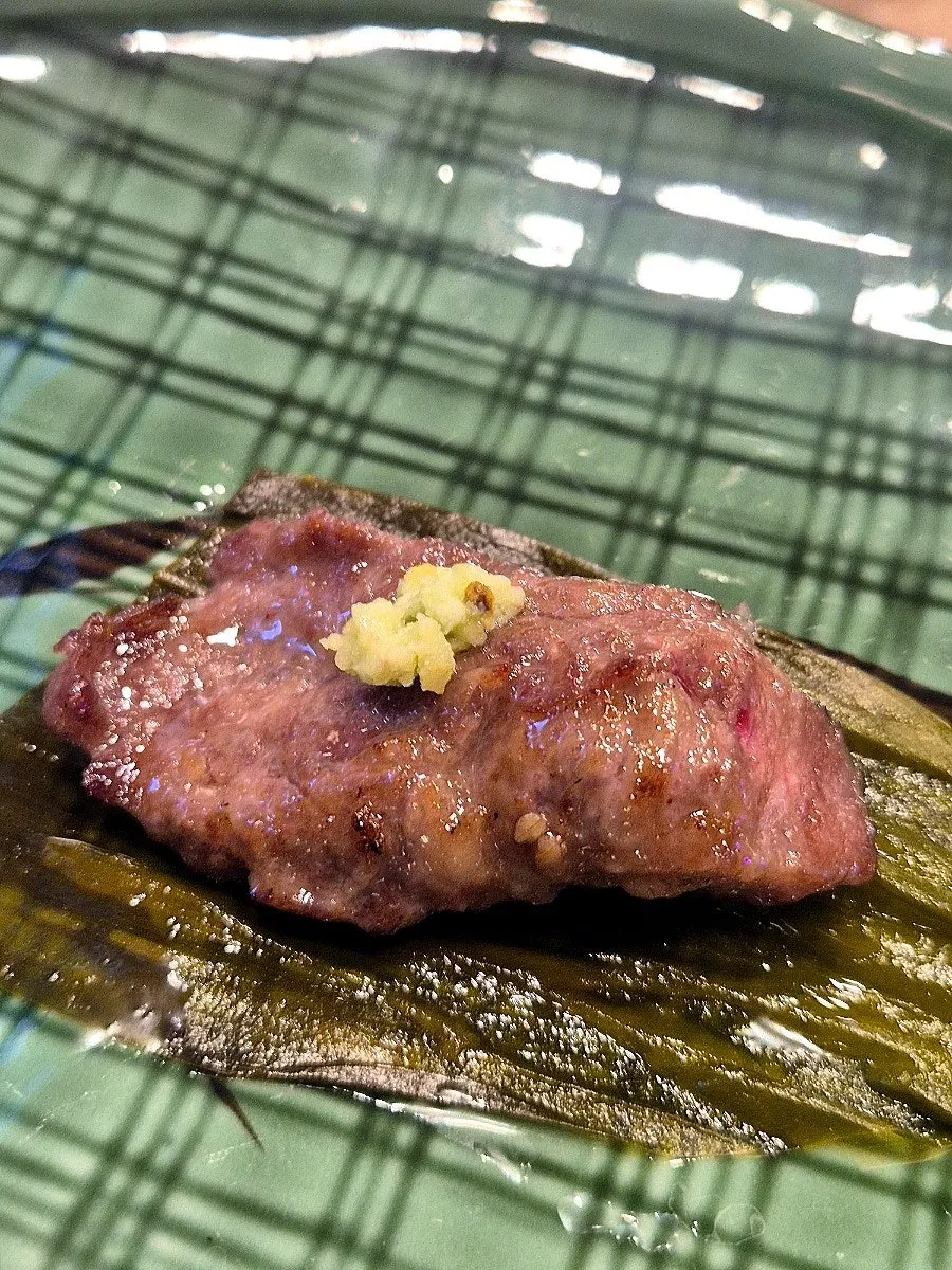 Beef short rib wrapped with myeongi-namul