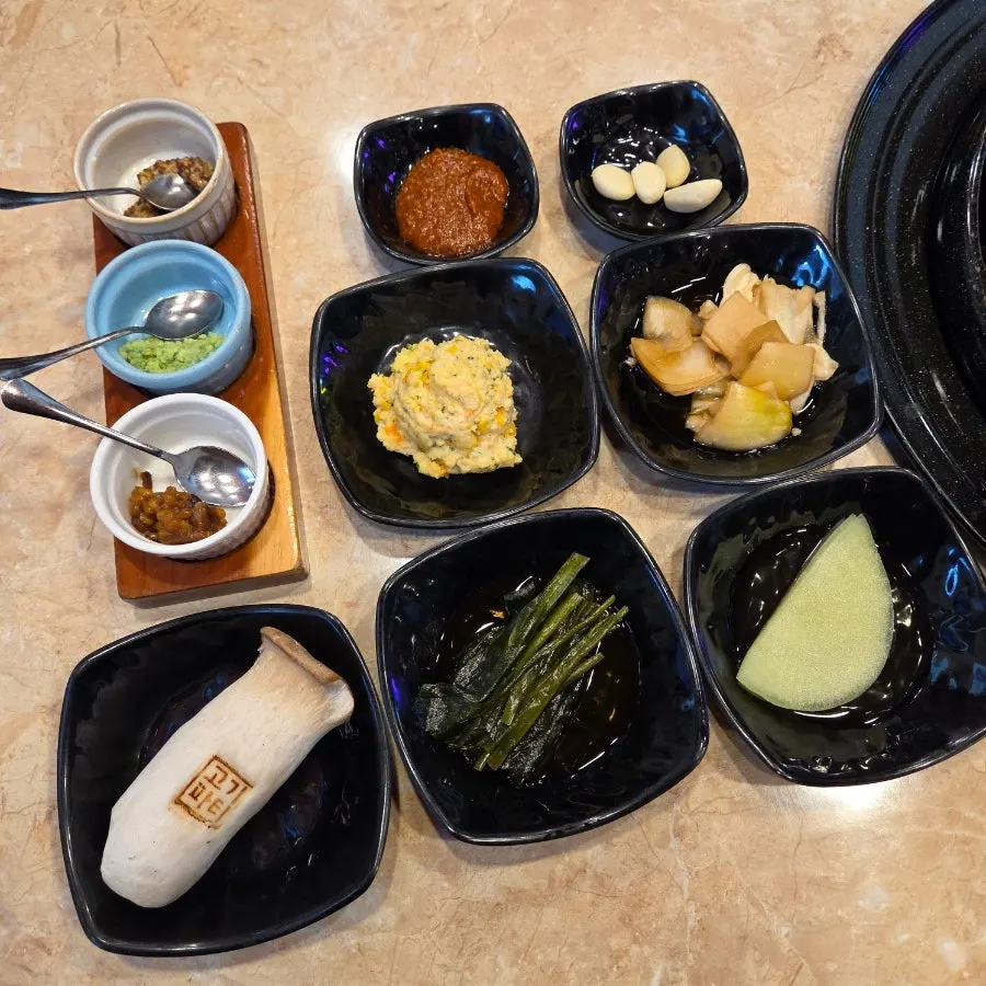 Side dishes set on the table