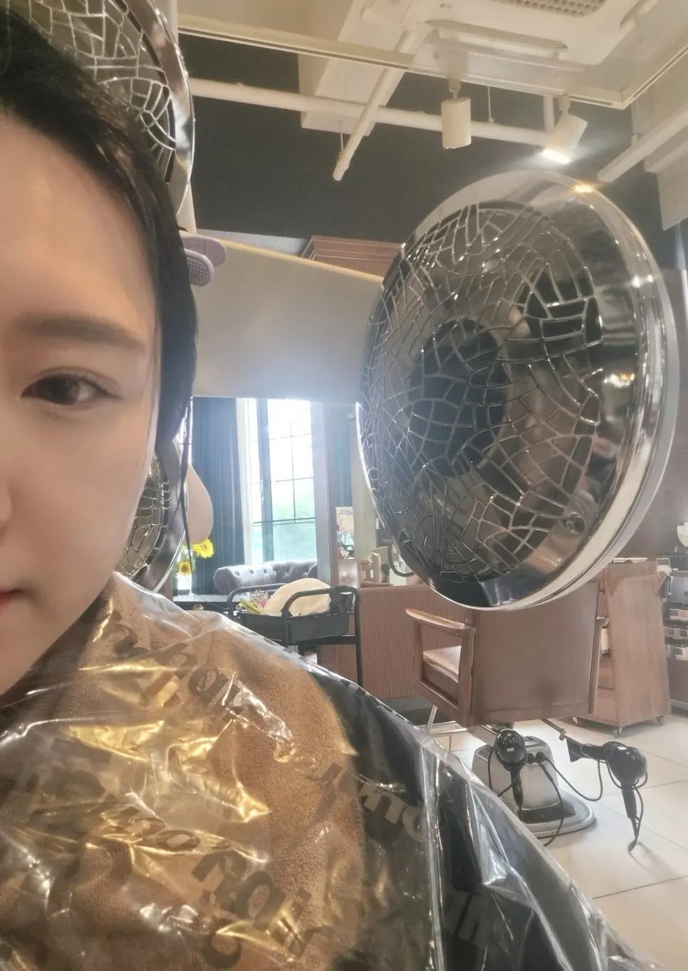 Split, dry hair condition before the clinic