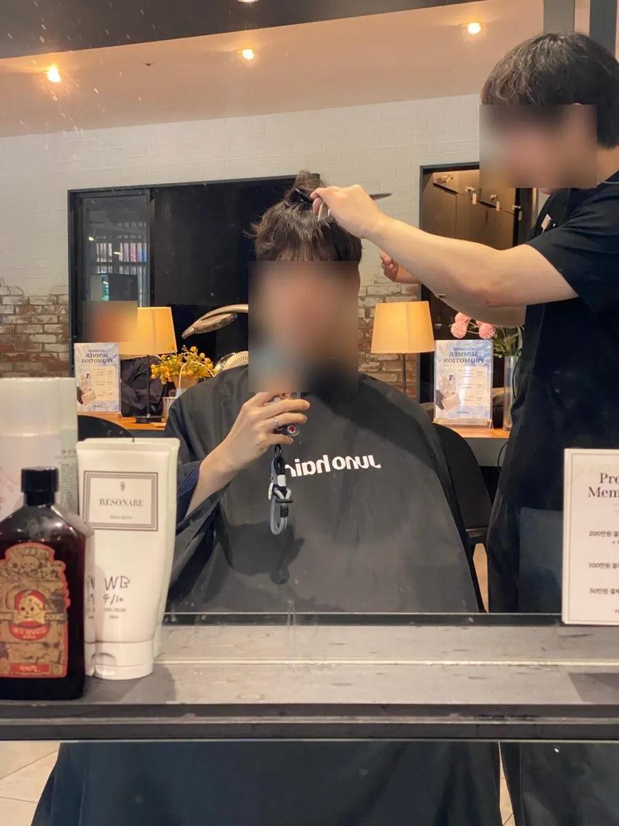 펌 열처리 대기 중 제공된 간식