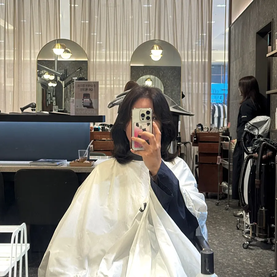 Finished hair after shampoo and blow-dry