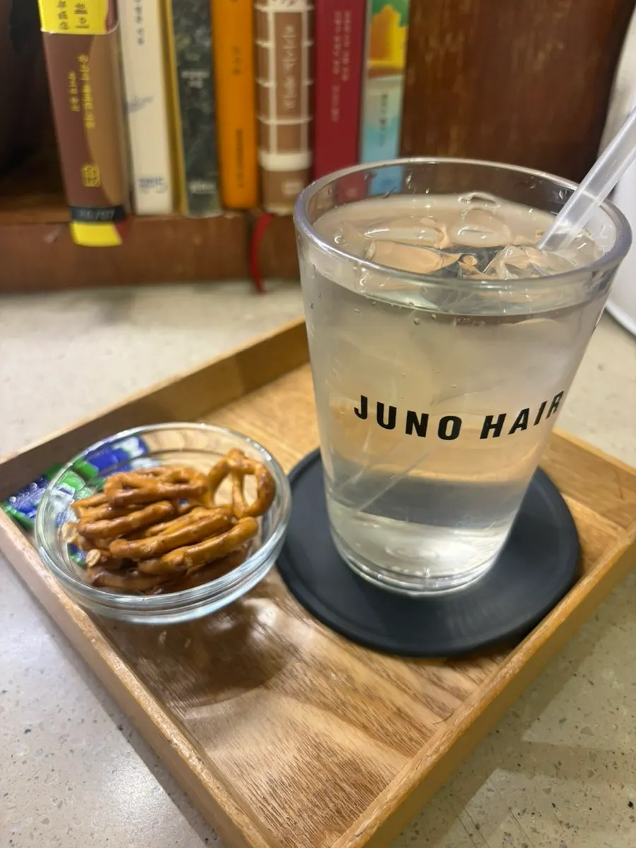 Drink and snacks provided at the waiting area