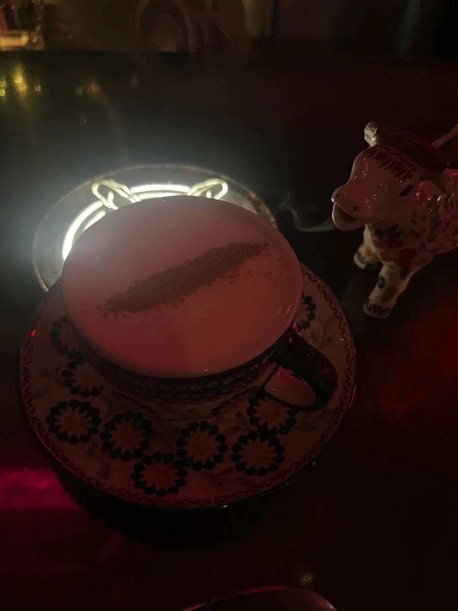 Ox cocktail performance served in an ox-shaped glass