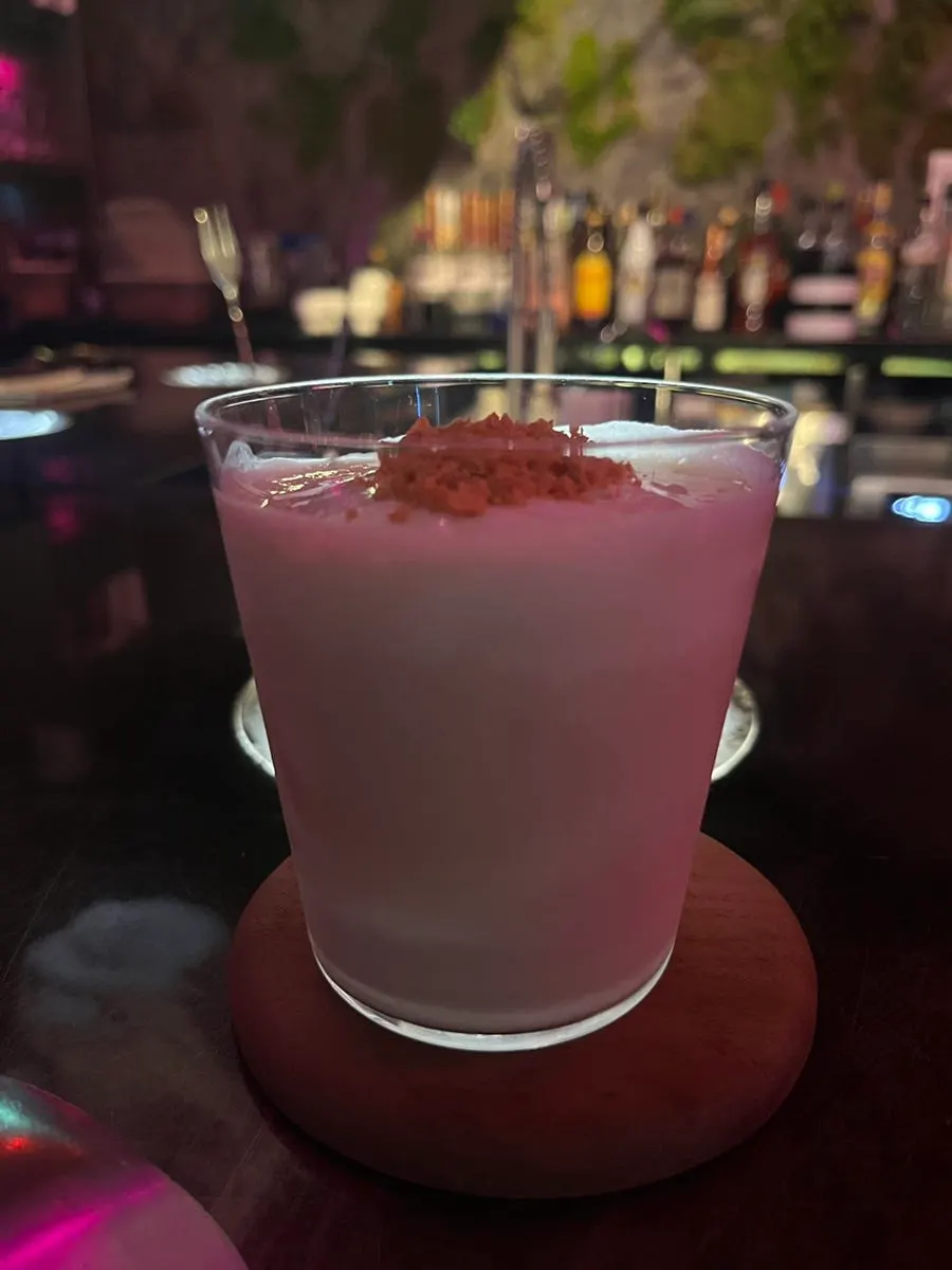 Close-up of the cream-smooth Rat cocktail