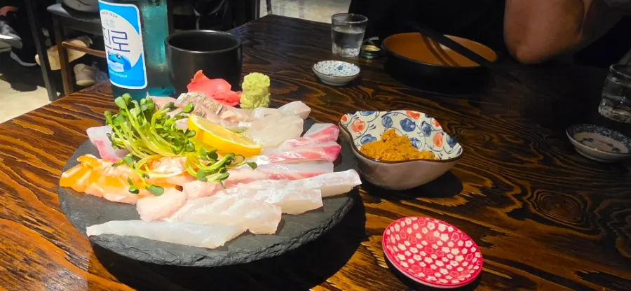Introduction to Kaken's sashimi platter