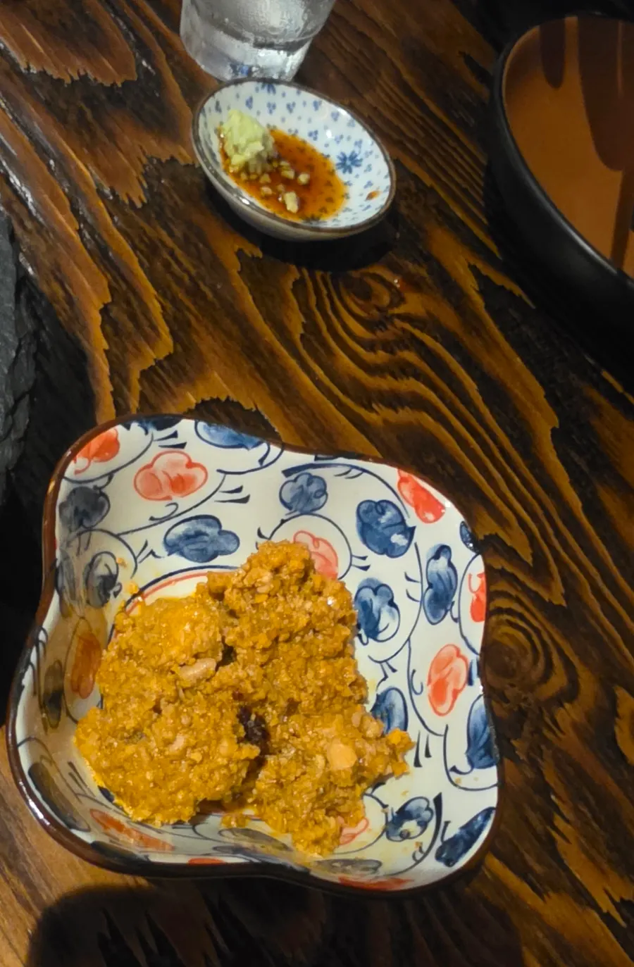 Side dish served alongside the sashimi platter