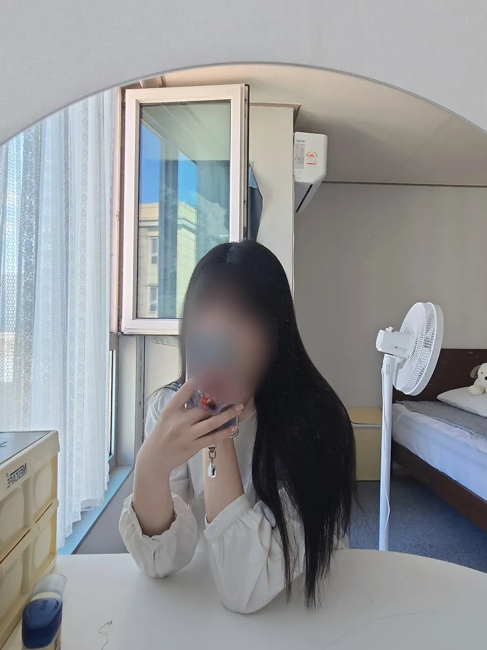 Shiny, smooth hair condition the day after the treatment