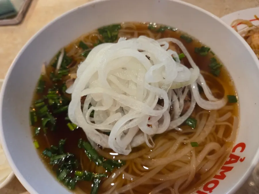 양파 초절임을 담은 접시