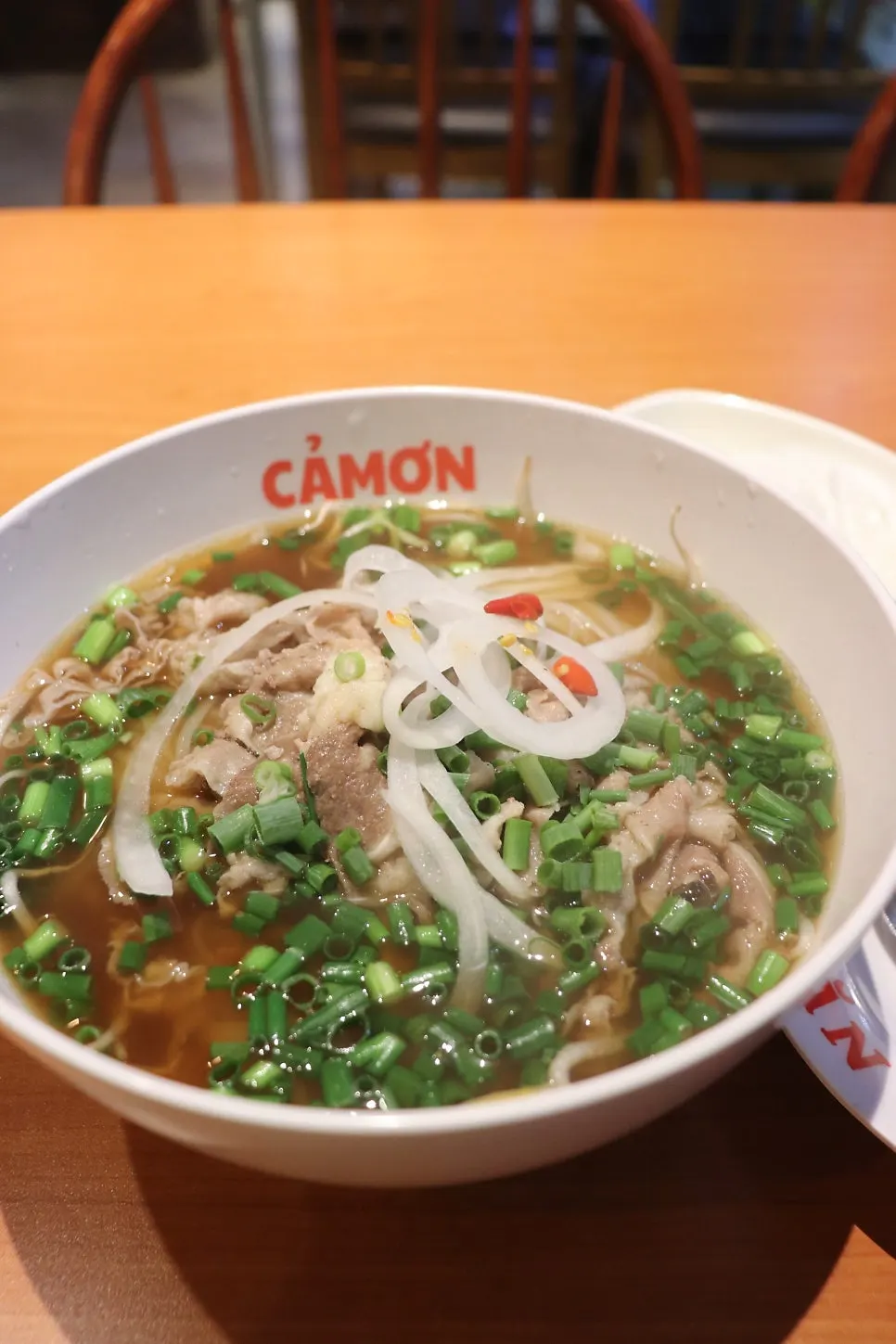 A bowl of Kkamon pho served