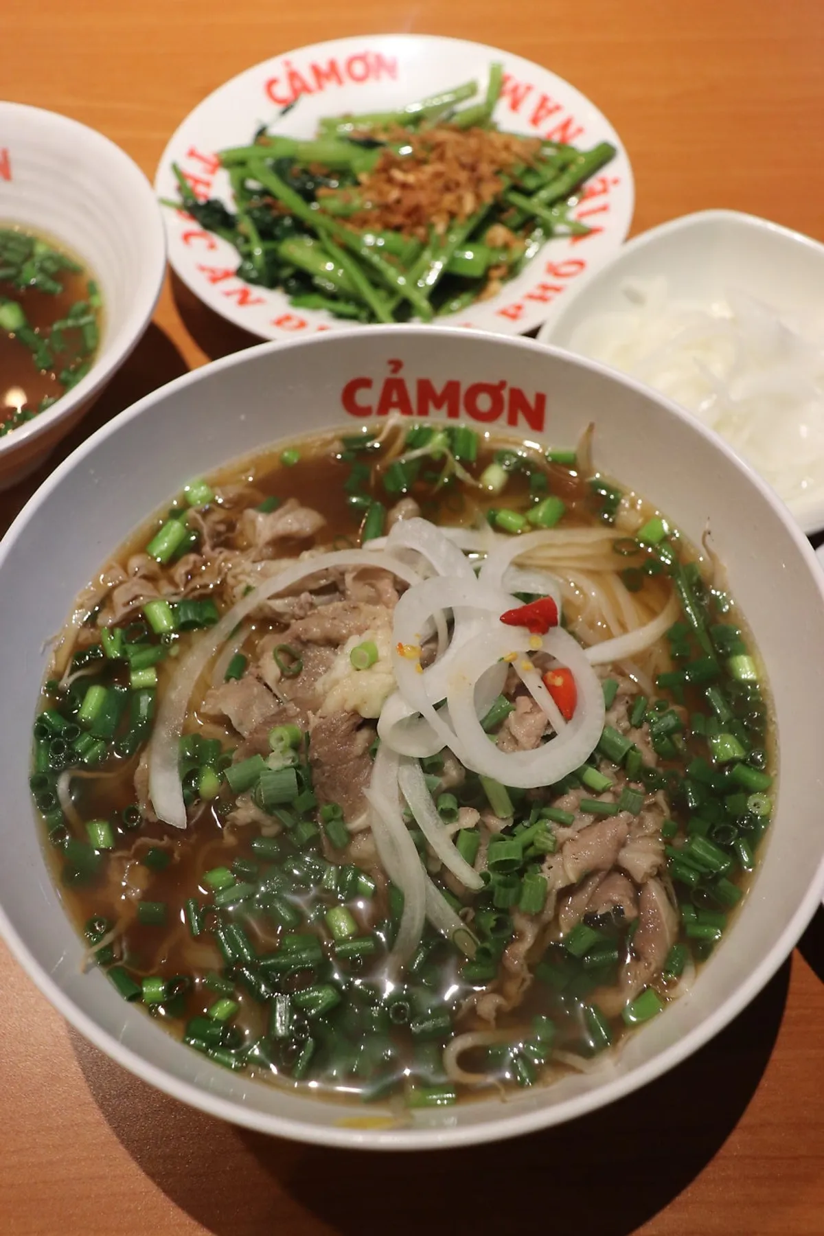 Rich pho broth simmered from beef shank and brisket