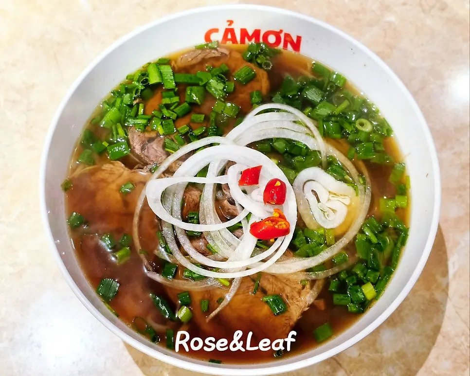 Prime-grade braised pork shank pho