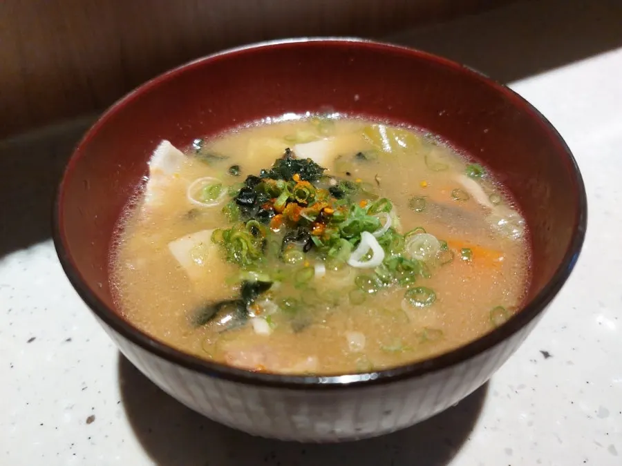 Donjiru with pork and vegetables