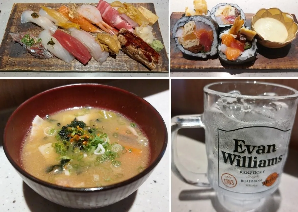 Table setting with the special sushi 12p at Gappo Ganbariya Junghwa Branch