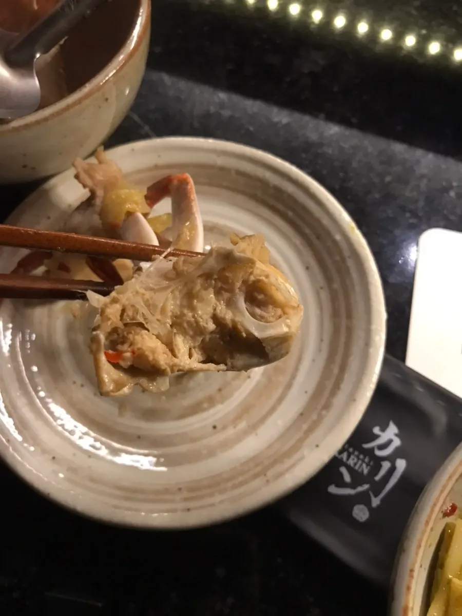 Plump shrimp pulled from the nabe