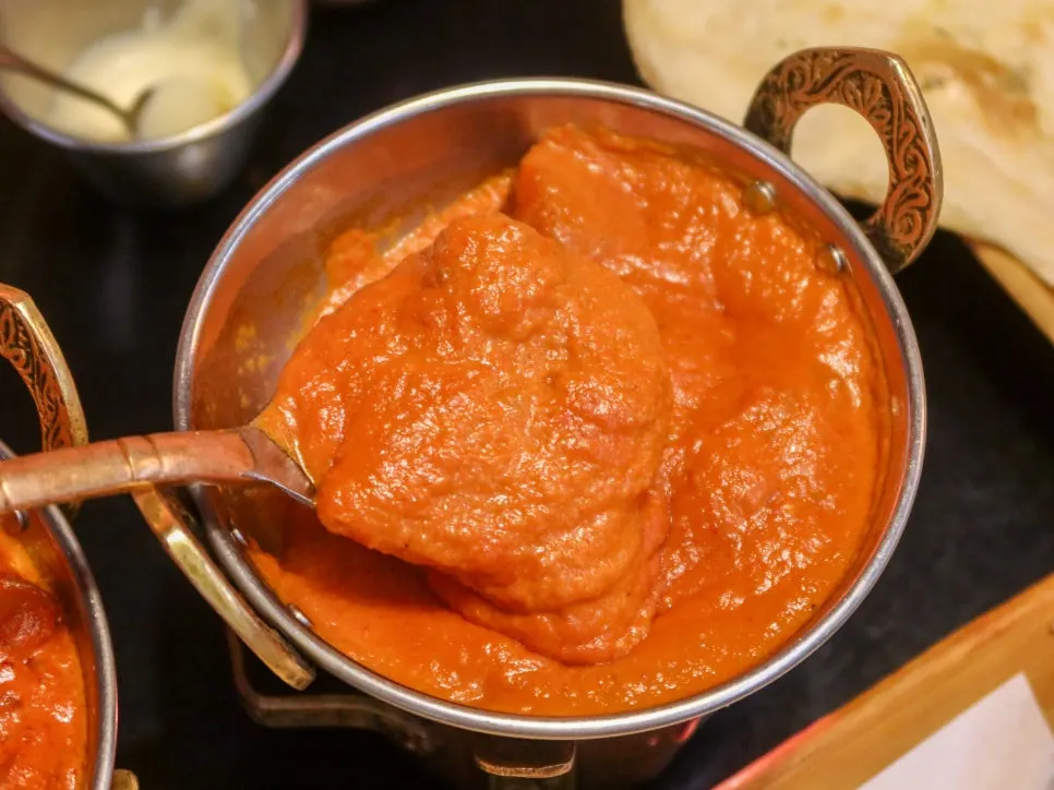 Smooth korma curry made with lamb
