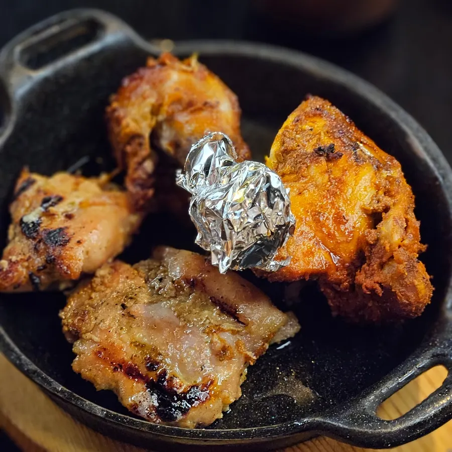 Clay oven-roasted tandoor chicken half