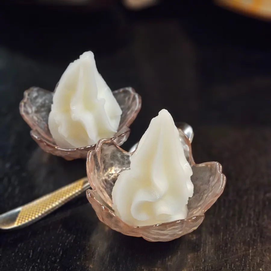Yogurt ice cream for dessert