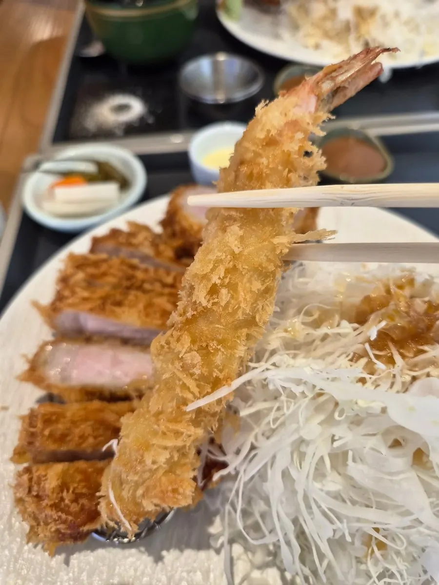 단면이 보이는 숙성 돈카츠 조각