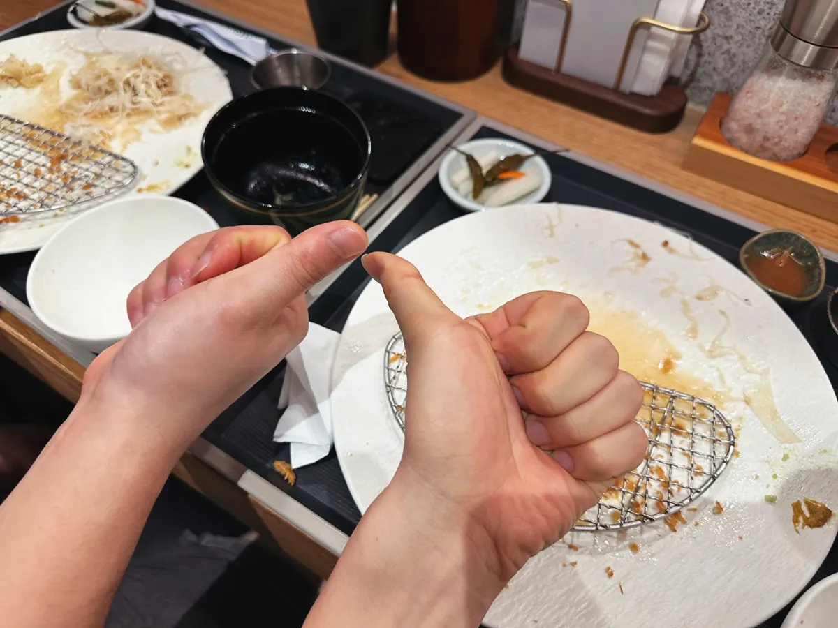 카츠김선도 반반돈카츠정식 마무리 사진