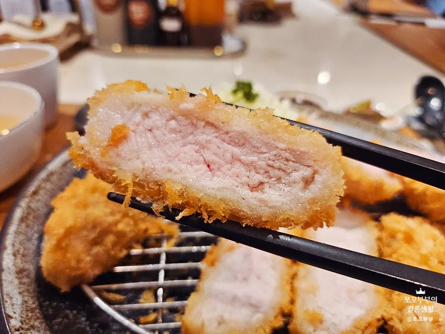 겉바속촉 등심카츠 단면
