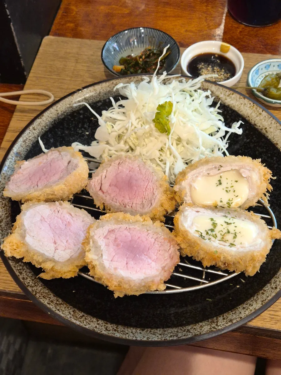 카츠 믹스 3 히레와 치즈 카츠 한 상 차림