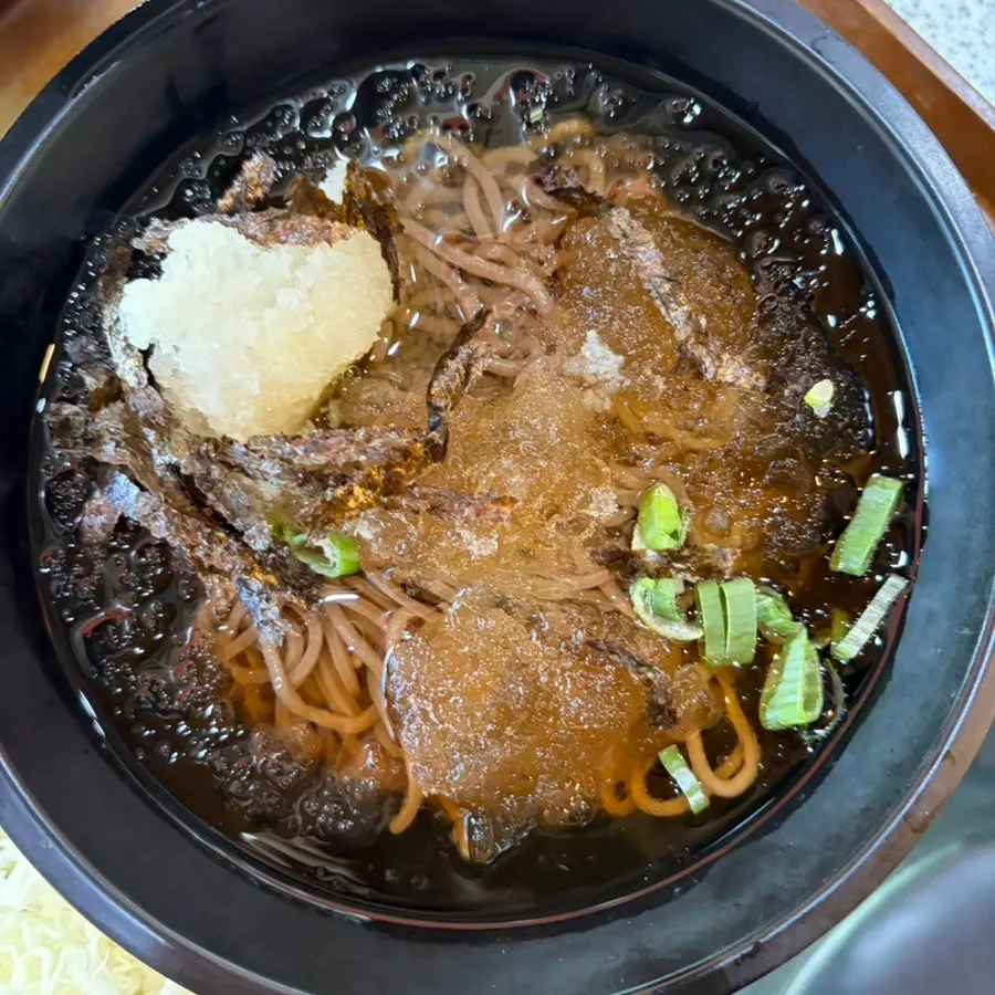 Cold soba in chilled broth