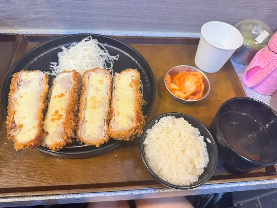 Full two-person set spread including rice