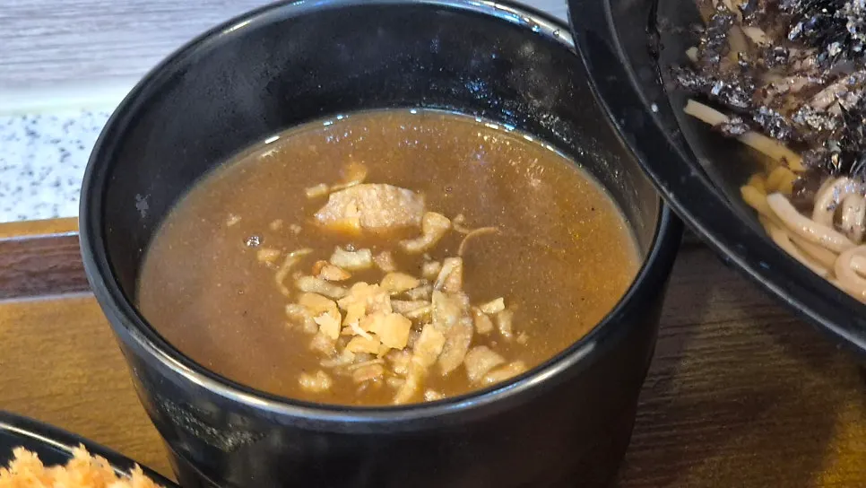 Japanese curry and rice added as a side