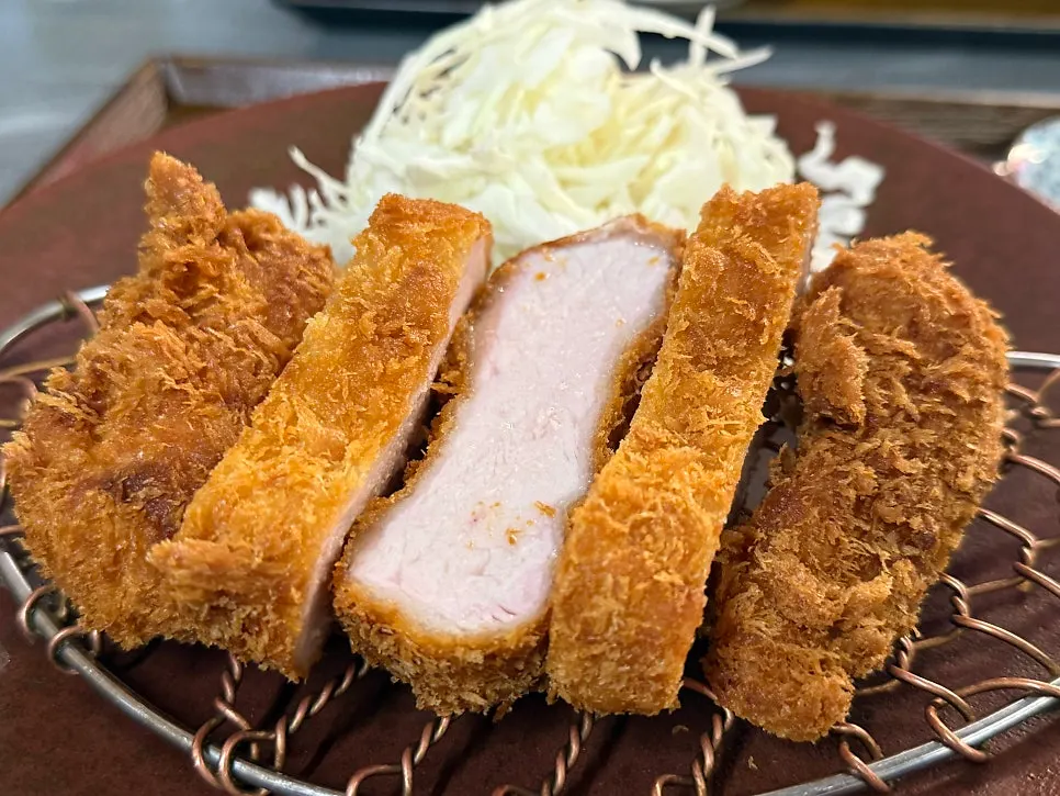 Rosukatsu with a crisp-looking breaded coating
