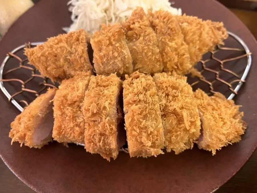 Tonkatsu set on a wood tray