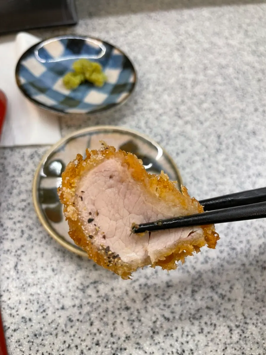 안심카츠 단면 클로즈업