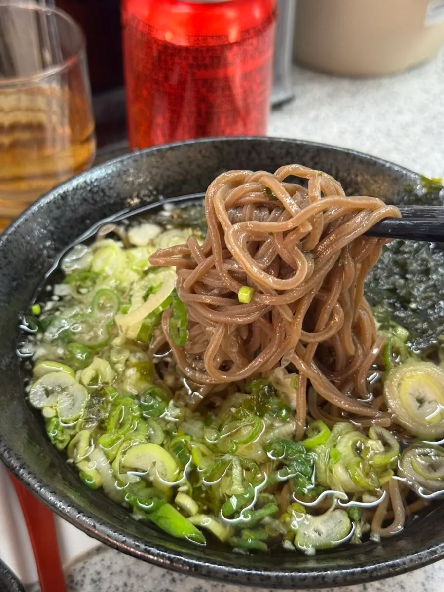 Cold soba with springy noodles