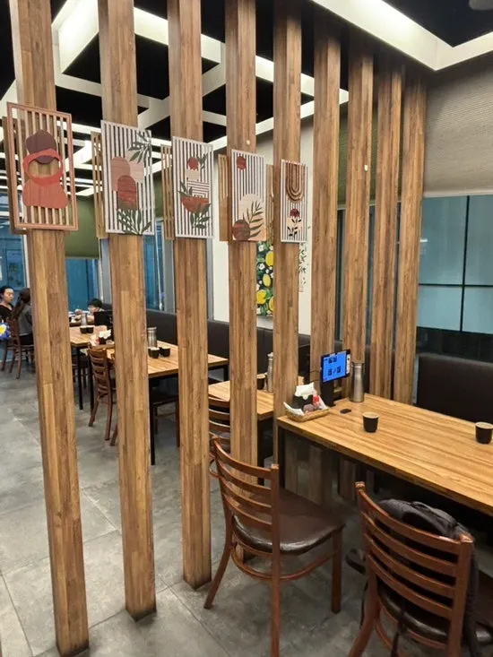 Softly lit bar table seating