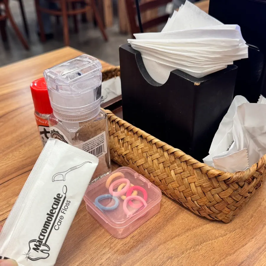 Amenities stand at Katsu Shokudo Pangyo Main Branch
