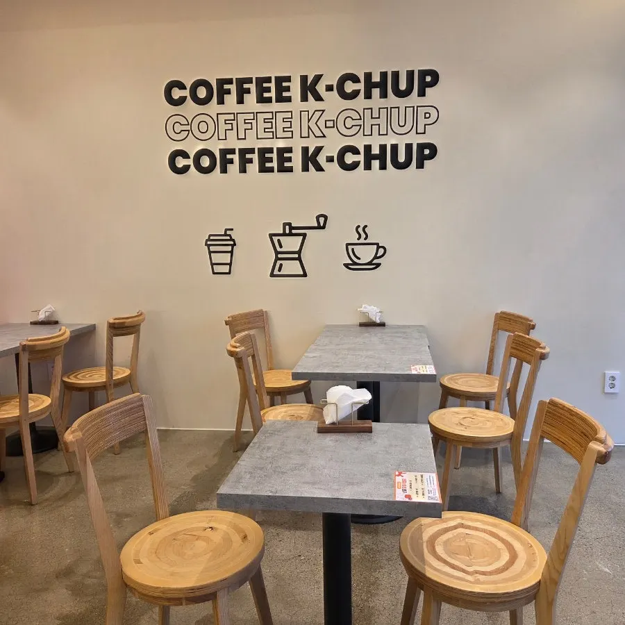 Red-accented interior of the K-Chop Sarada store