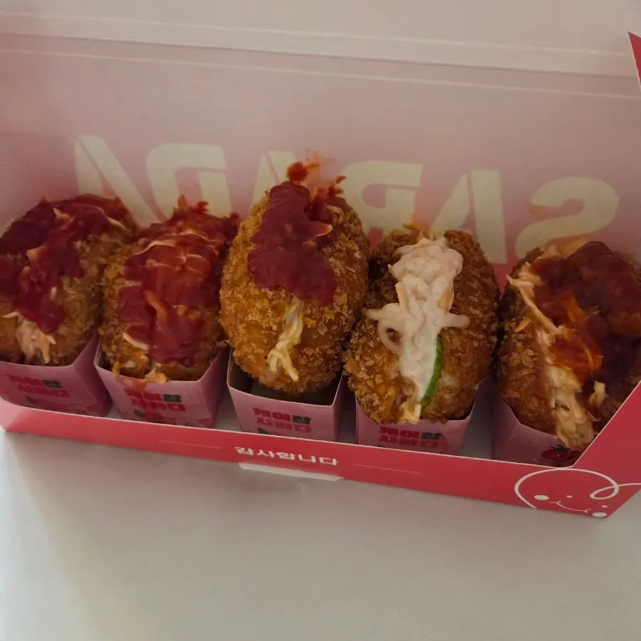 An assortment of sarada breads packed to go