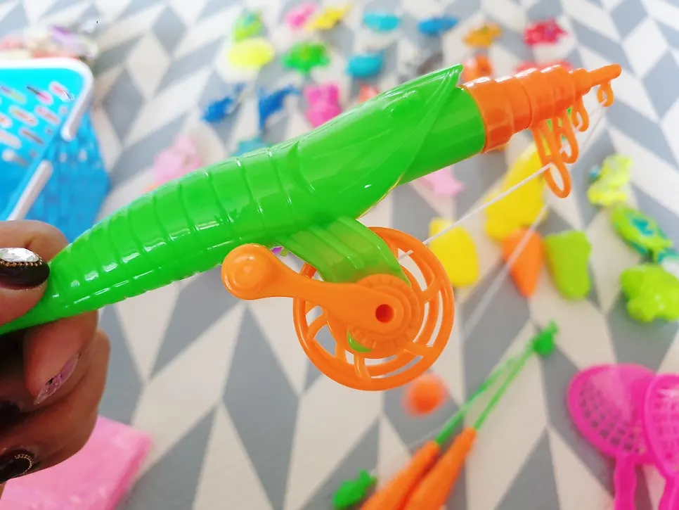 Generously packed toddler fishing game set
