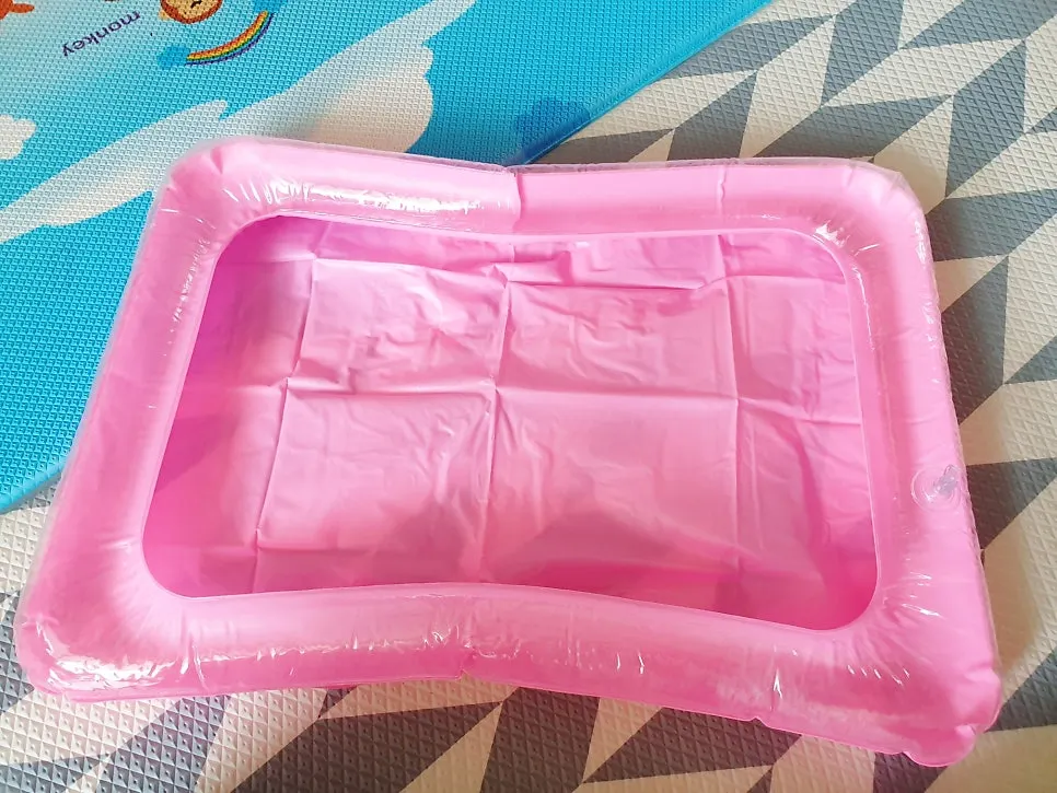 Toddler fishing game set with inflatable pad